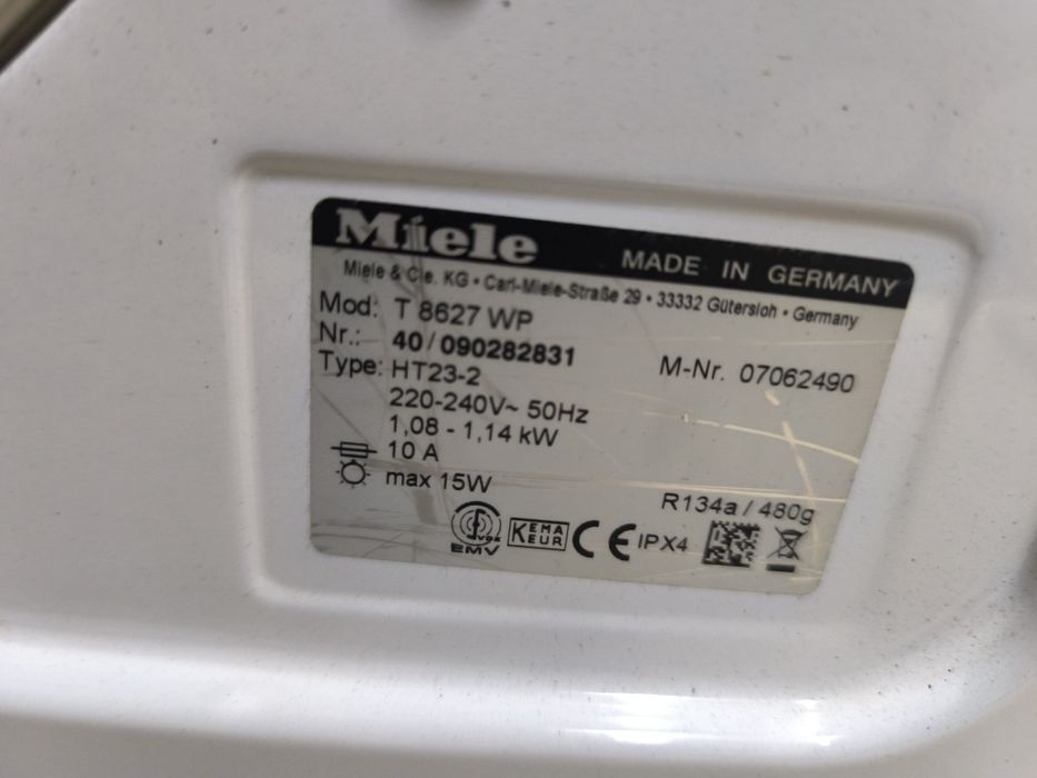Сушилня Miele T8627 WP -7кг. термопомпа клас А+