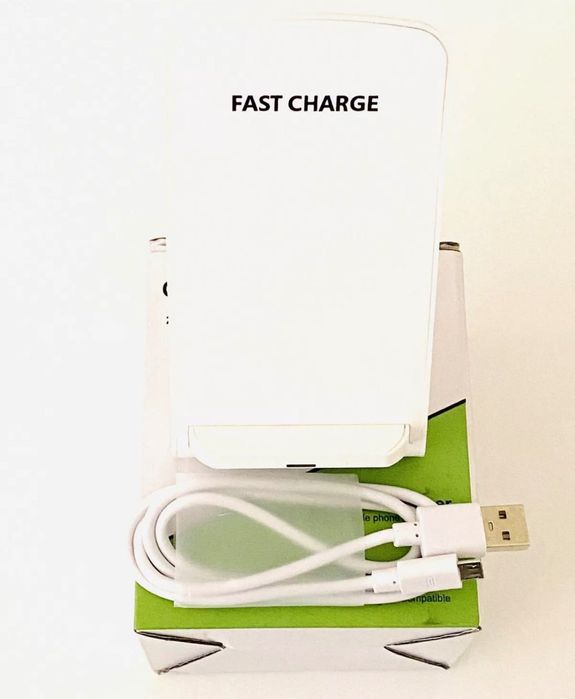 2 в 1 Стойка и Безжично Бързо Зареждане Зарядно за Телефони