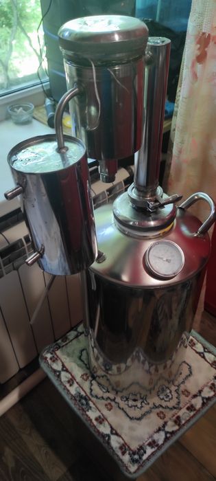 Ретификационная колона. Куб. Дистиллятор 2в1