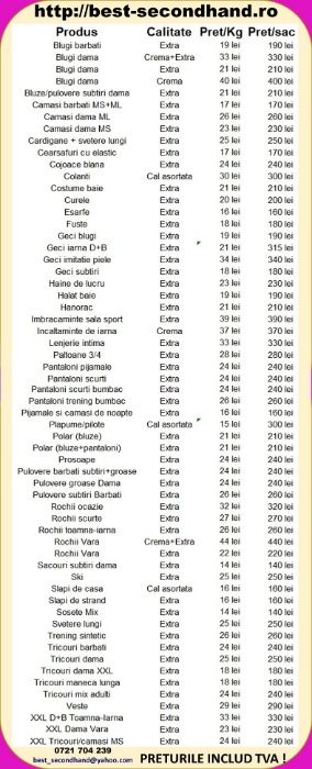 Geci toamna second hand la saci de 10 kg