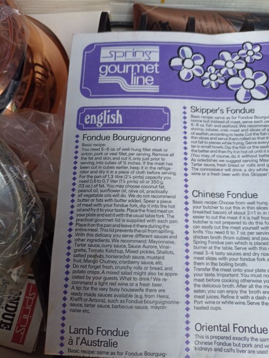 Set fondue Spring Gournet line Switzerland