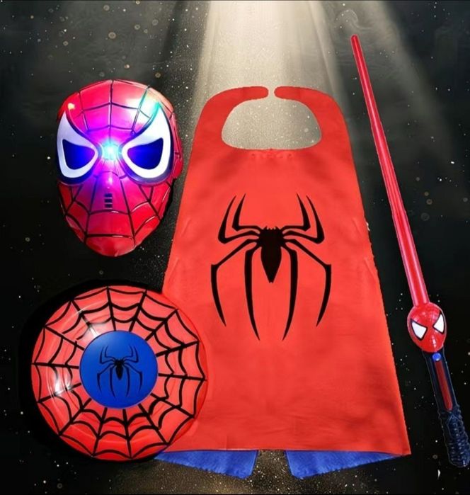 Человек паук маска, щит, палка