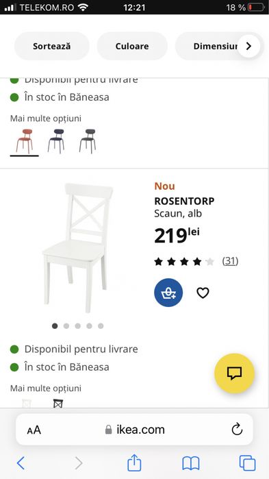 Urgent masa  extensibila si 6 scaune Ikea  INGATORP  110/155