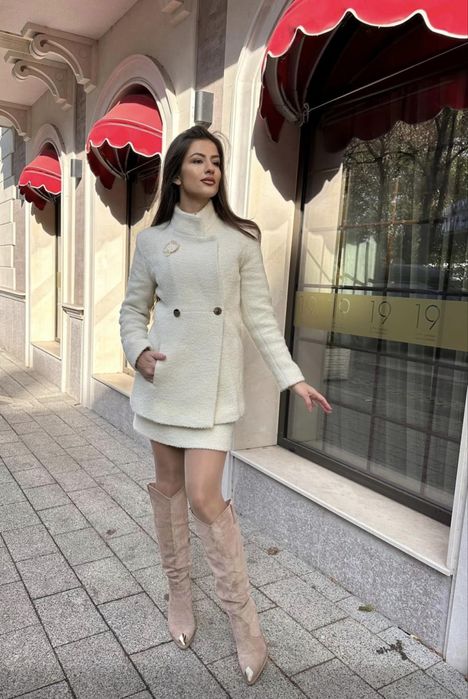 Палто от букле Denica Boutique