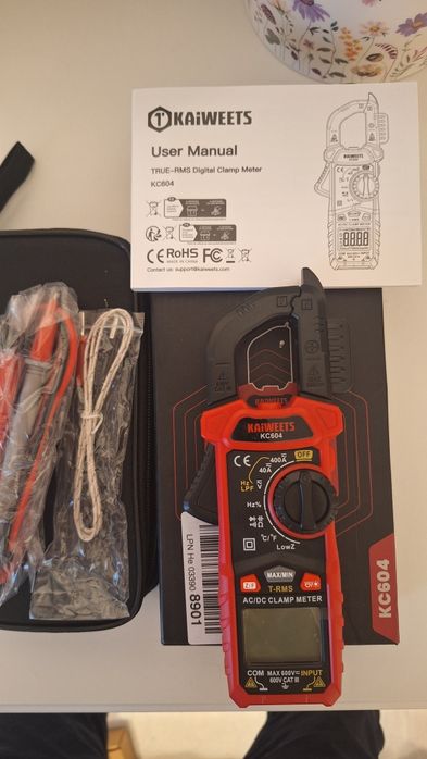 Clemă multimetru pentru măsurarea tensiunii și curentului AC/DC,