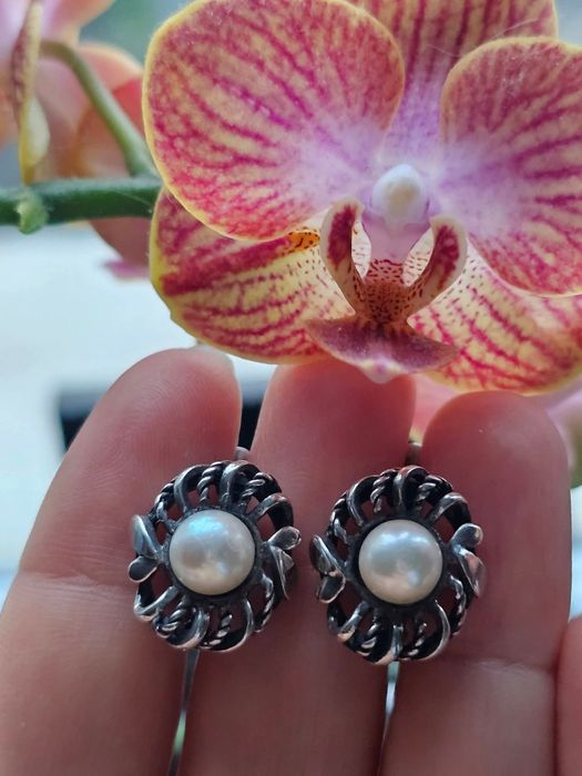 Руски (СССР) сребърни обеци