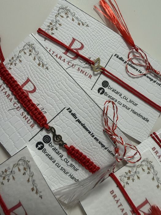 Martisoare -bratari cu snur ajustabil