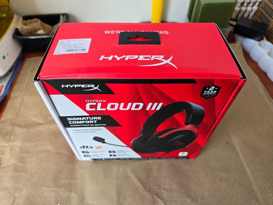 Чисто нови HyperX Cloud III Геймърски слушалки, Запечатани