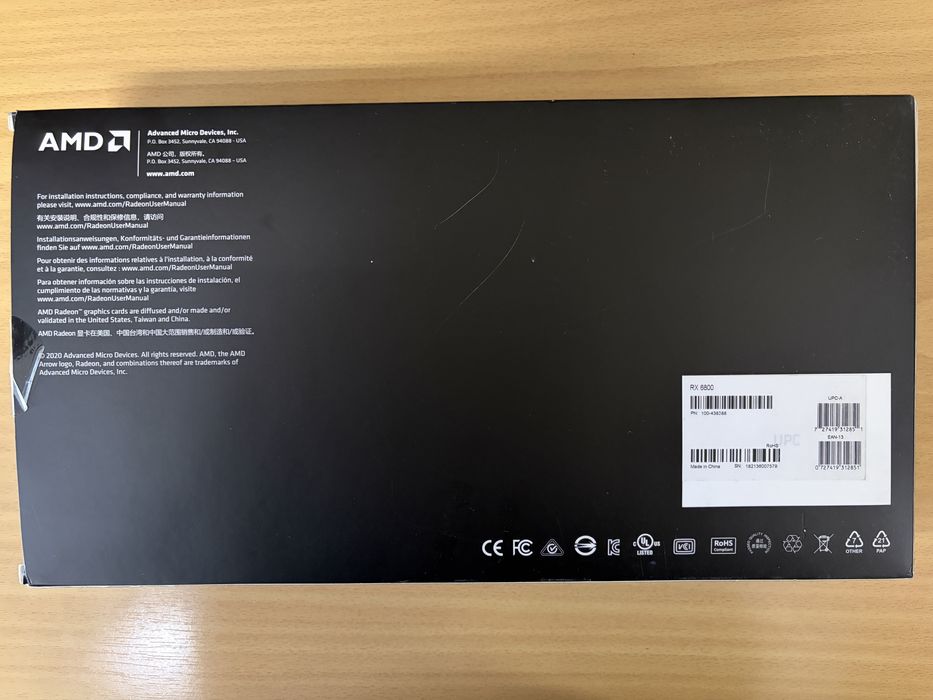 Видеокарта AMD RX 6800 16GB