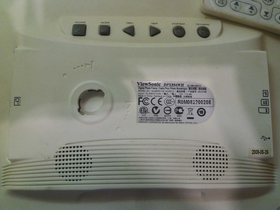 Фоторамка View Sonic DPX 804 WH