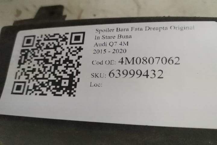 Spoiler Bara Fata Dreapta Original In Stare Buna Audi Q7 4M 2015 2016