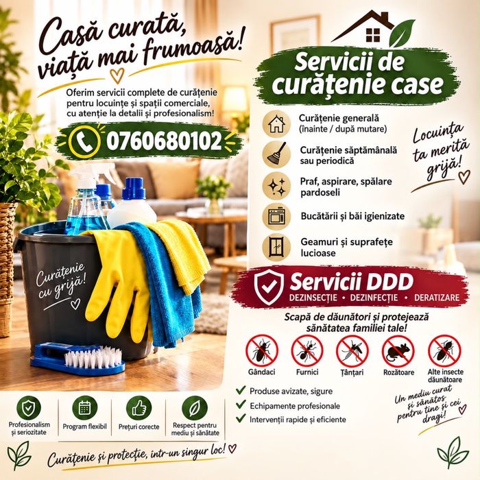 Servicii de Curatenie si DDD