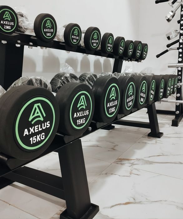 Гантел набор резиновый Axelus 2.5кг-25кг