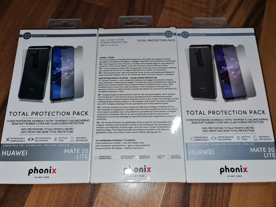 Husa silicon + folie display originala Phonix Huawei Mate 20 Lite