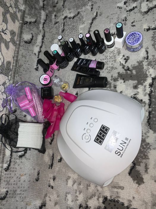 Набор для маникюра с лампой