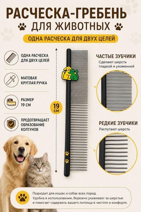 Расческа-гребень для животных