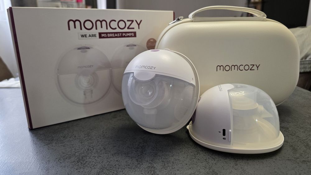Momcozy M5 Hands-Free - Двойна електрическа помпа за кърма