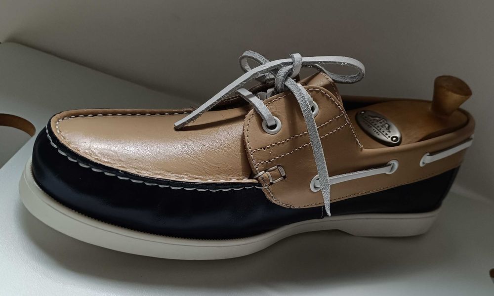 Pantofi boat 39 39.5 casual mocasini de lux Hackett London NOI piele