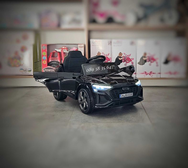 ПРОМОЦИЯ!НОВО!Акумулаторен джип Audi SQ8 BLACK с 12V батерия,EVA гуми