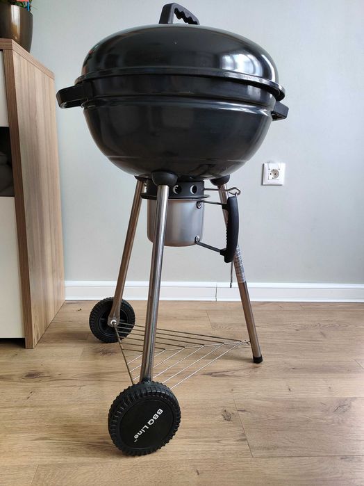 Кръгло сферично барбекю на въглища Mirpol BBQ Line (47 см) с капак и пепелник – Отлично състояние