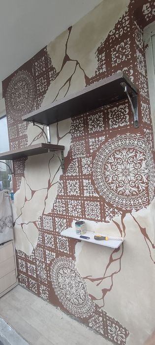 Наносим декор штукатурки
