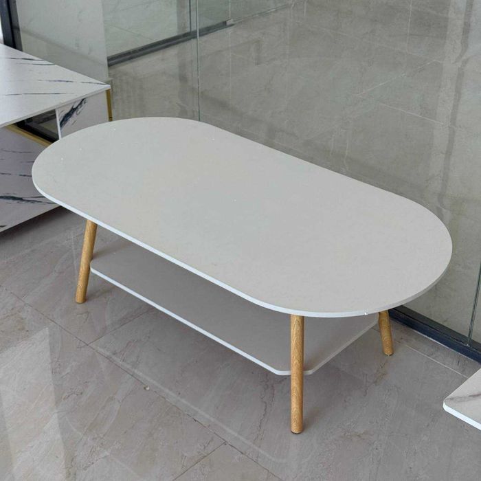 Журнальный стол мрамор дизайн, Zamonaviy oq stol 2 qavatli