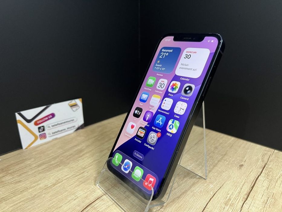 iPhone 12 64Gb Black Second-Hand 3 ani garanție, Telefoane Mures