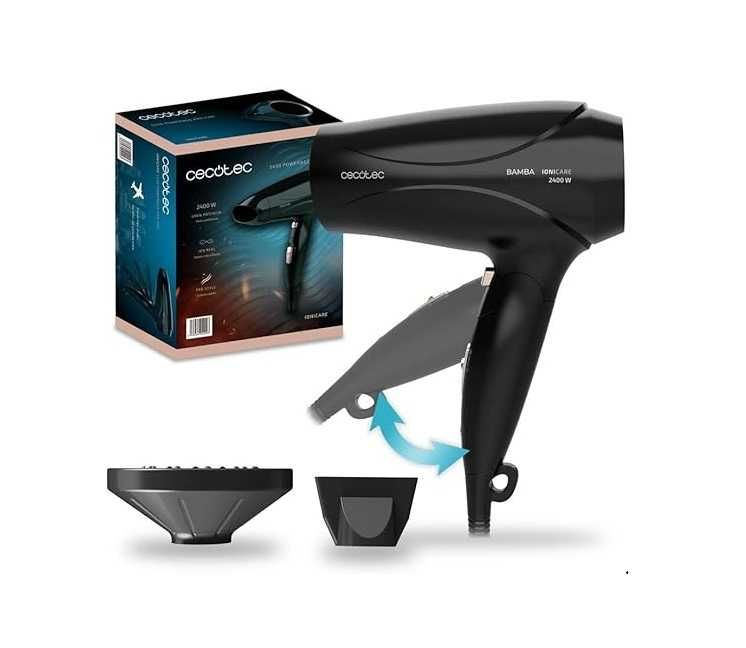 Сешоар Cecotec Bamba IoniCare 5450 Power&Go Pro Ice 2400W Черен