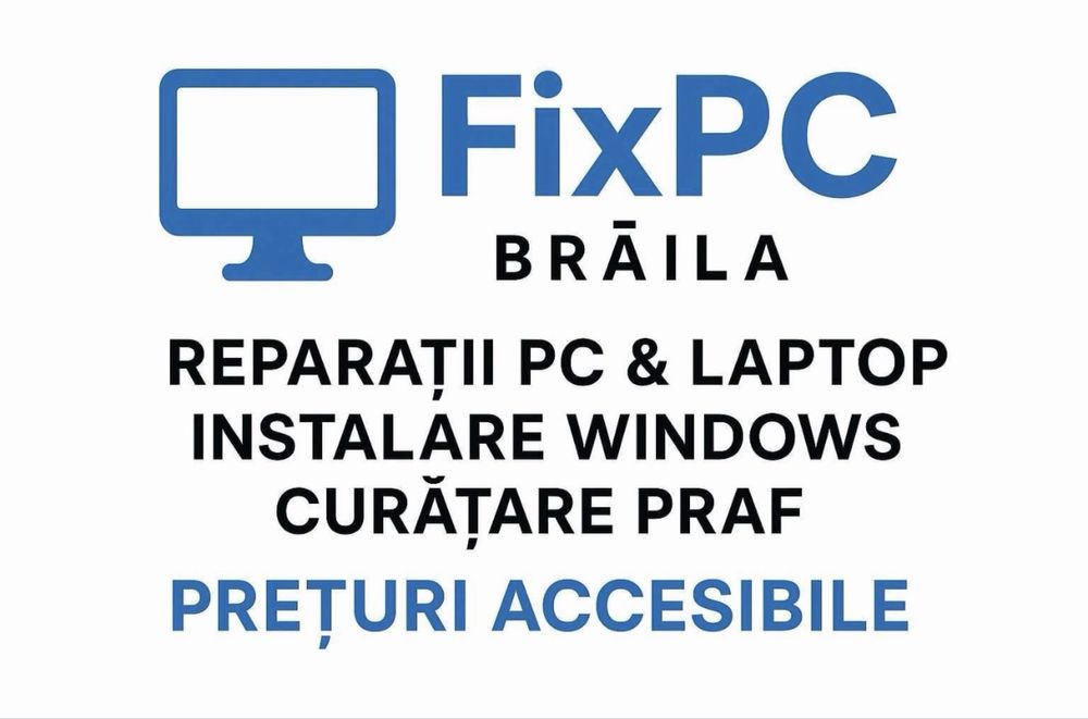Reparații & Mentenanță PC/Laptop – Instalare Windows, Curățare