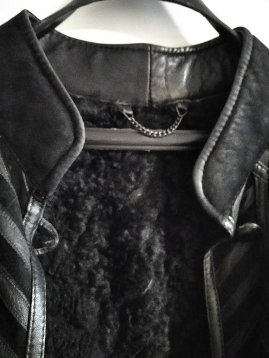 Кожено палто рибена кост