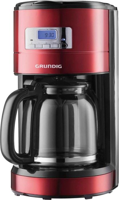 Cafetiera Grundig KM6330, 1000 W, 1.8 l, 12 cesti, Rosu/Inox MX147