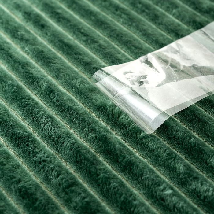 MIULEE Pătură pufoasă din fleece, din flanel, verde inchis