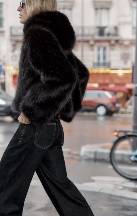 Яке с пух zara