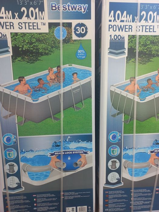 Intex bestway 3.66х1.33 каркасный бассейн + фильтр-насоса лестница