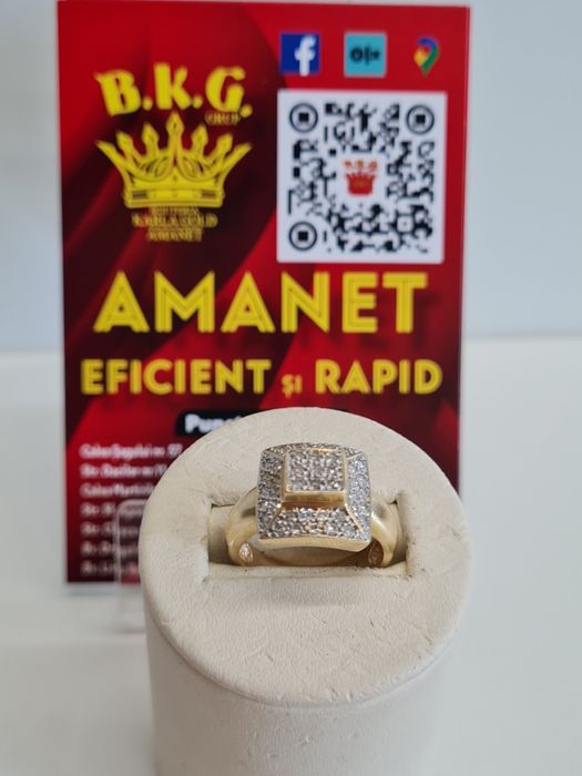 Inel de aur 14K cu briliante Amanet BKG