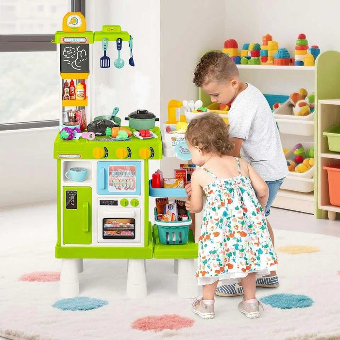 Детска кухня deAO ZXZQGL-01 54 части унисекс в зелено