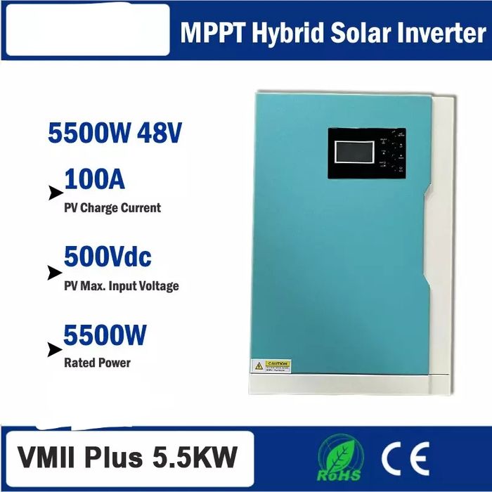 Гибрид Инвертор 5500ватт 48в. MPPT контроллер Солнечные батареи,Аккуму