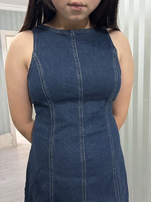 Женское джинсовое платье на лето