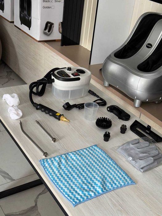 Пароочиститель из 18 насадок, паровой очиститель для мебели и окон