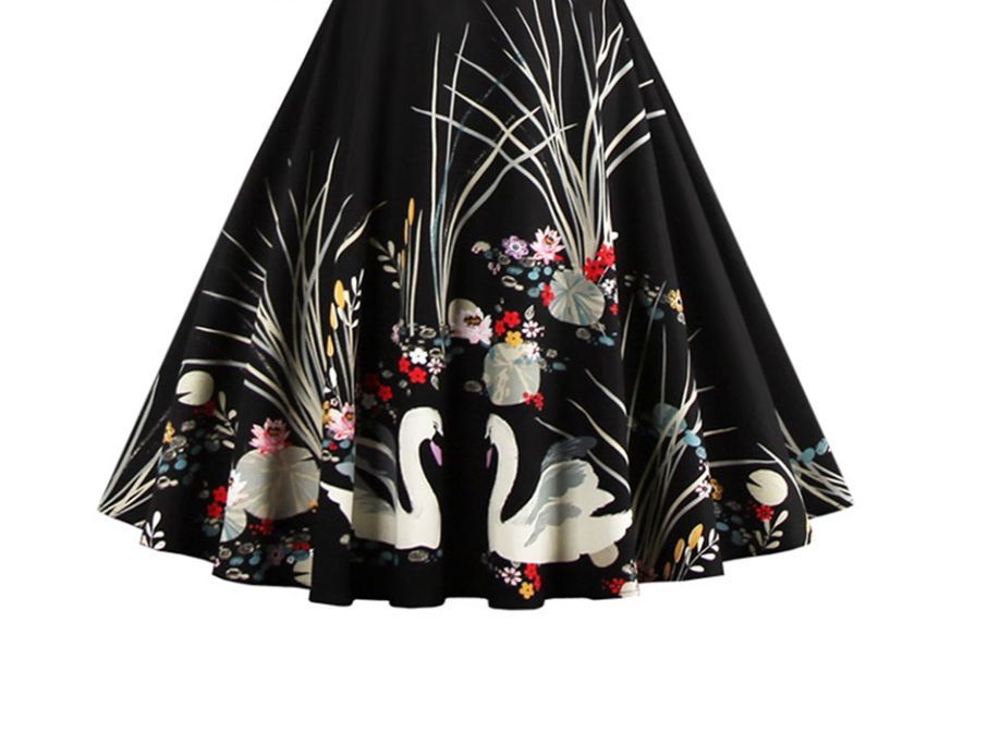 Rochie imprimata-Lebede