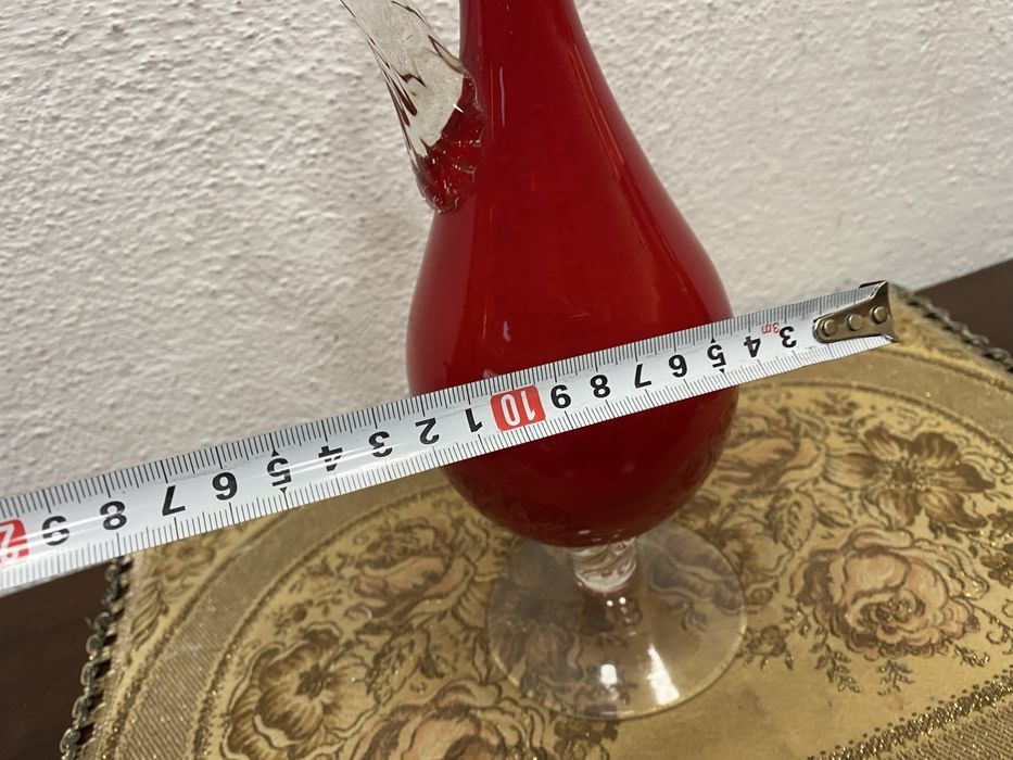 Стара италианска ваза от разтопено стъкло