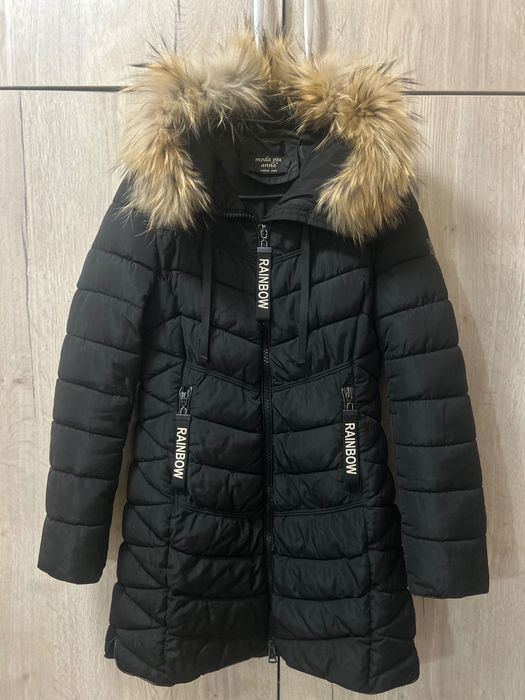 Дълго зимно яке в черно