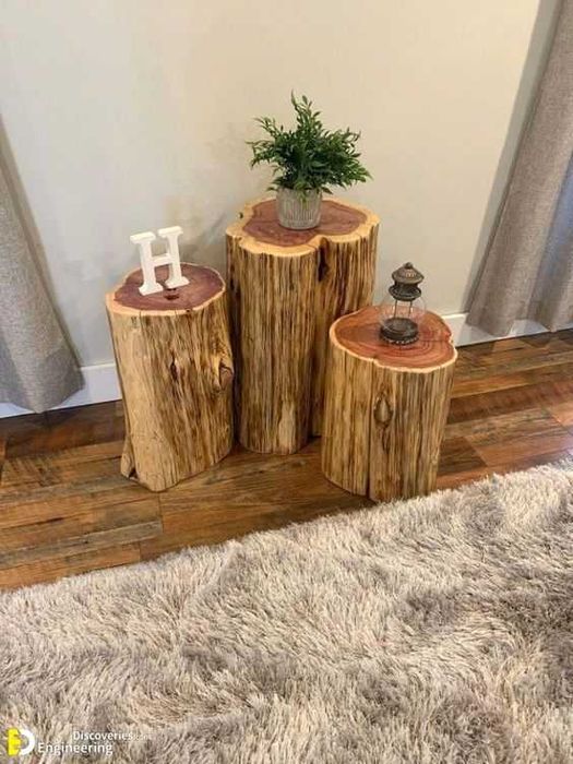 Stump Table - Пън масичка Помощна кафе масичка маса хол спалня градина