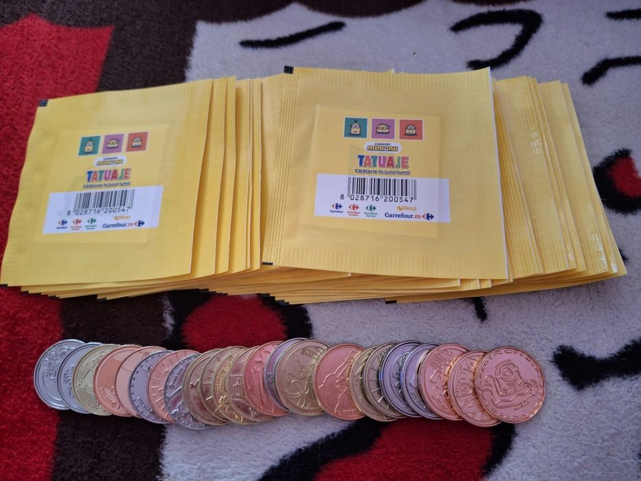 24 monede plus 50 plicuri tatuaje minioni noi