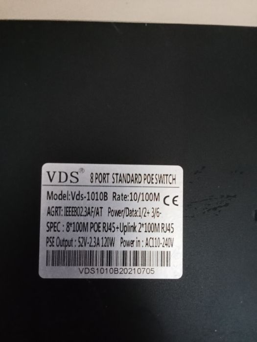 POE Коммутатор для видеонаблюдения