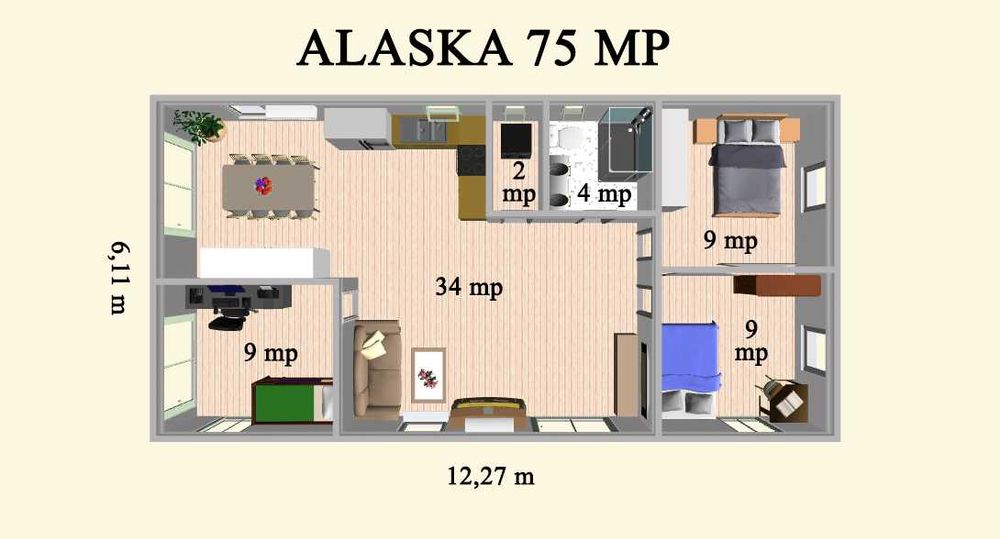 Casa Mobila Alaska 75 mp - CHAUS