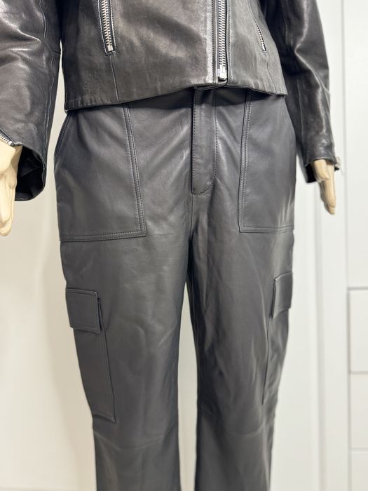 Pantaloni cargo piele naturala Vero Moda