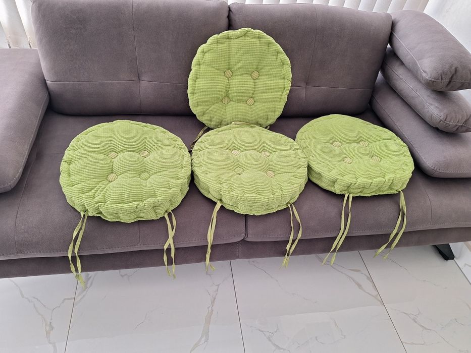 Кръгла раирана възглавница за стол Ф40см