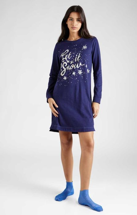 Дамска нощница Trimph - 'Winter Moments' - тъмносиня