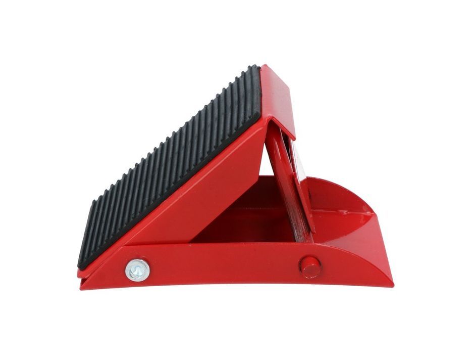 Set 2 cale roata auto Carpoint pliabile, din metal, cu suprafata antiderapanta, pentru remorca si rulota de pana la 900 kg, rosu/negru